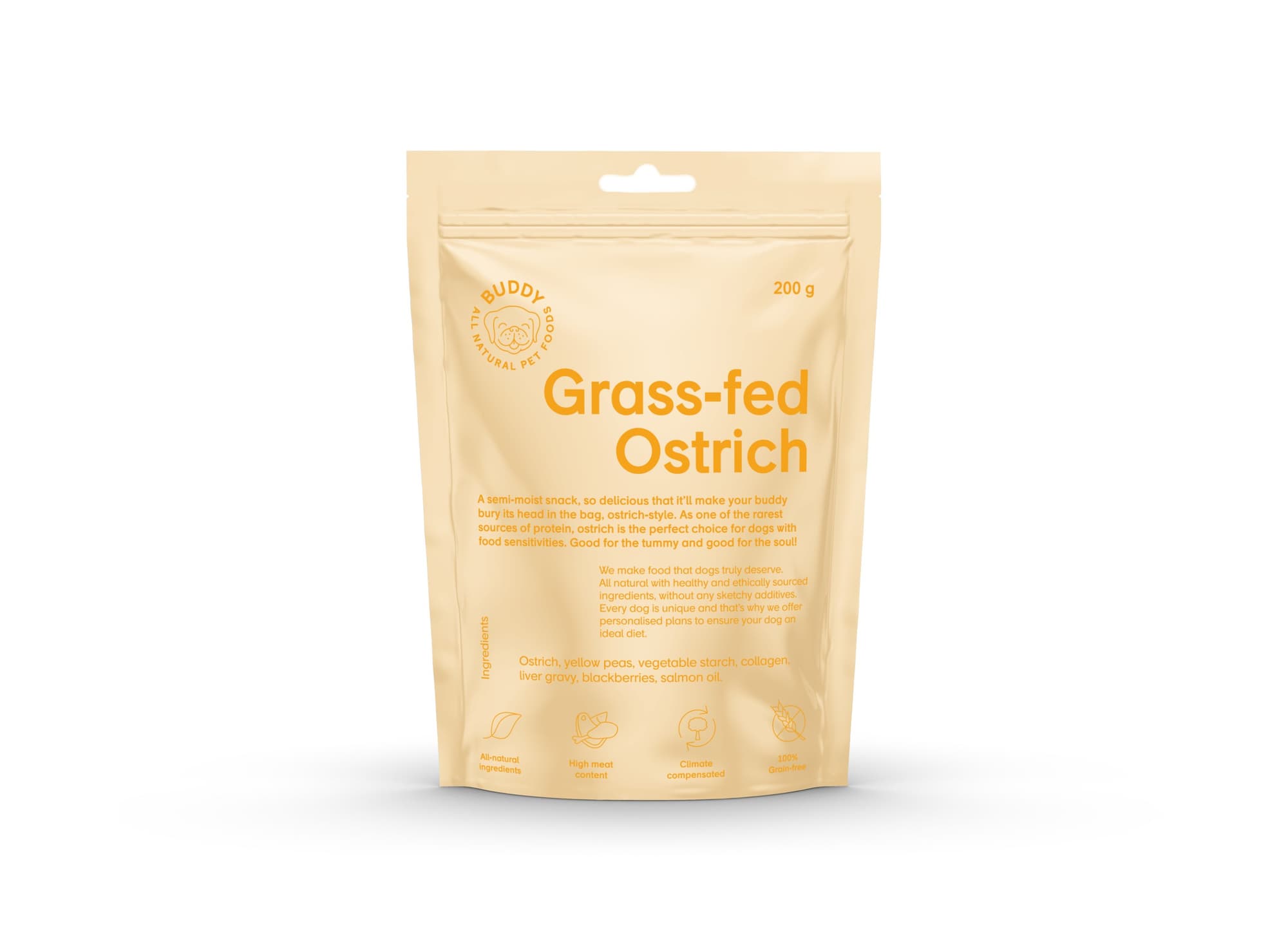 Grass-Fed Ostrich koiranherkku 200g