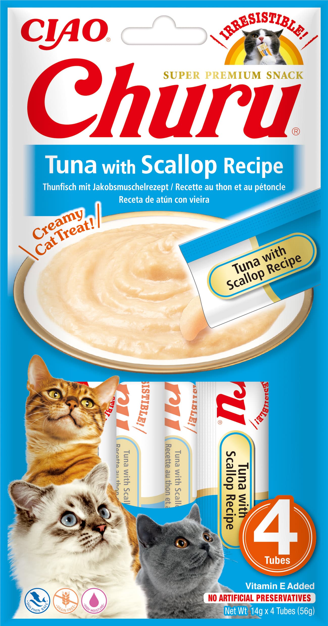 Cat Cremy Tuna with Scallop 4x14g