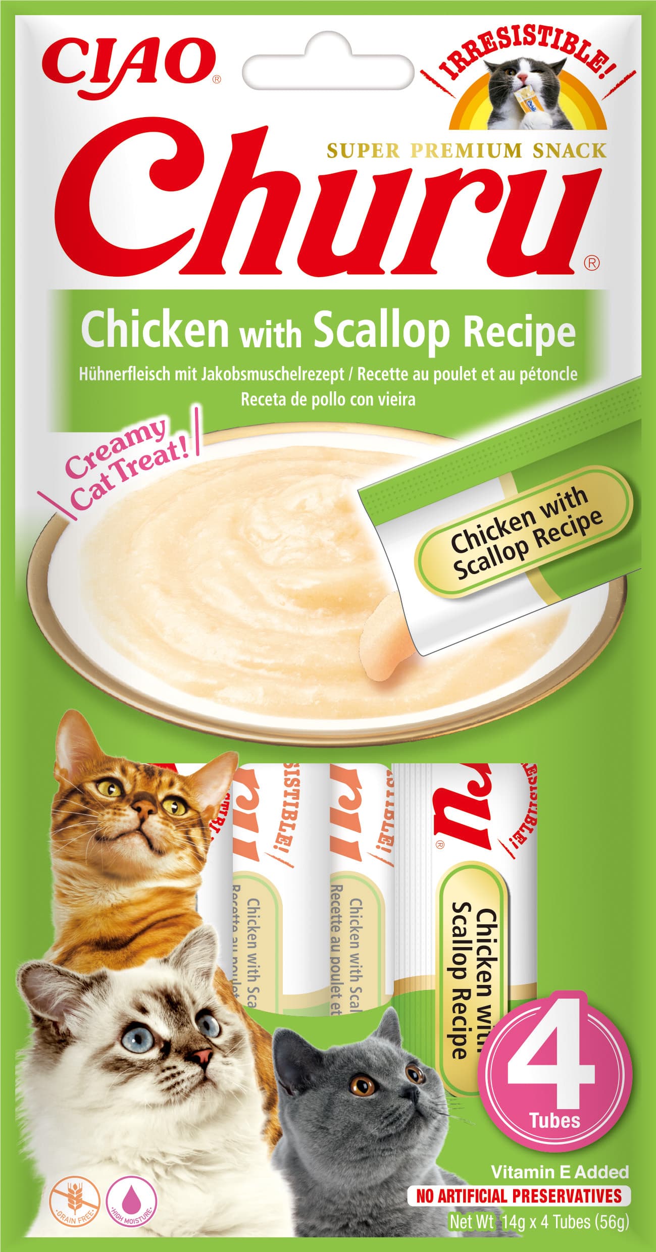 Cat Creamy Chicken with Scallop 4x14g
