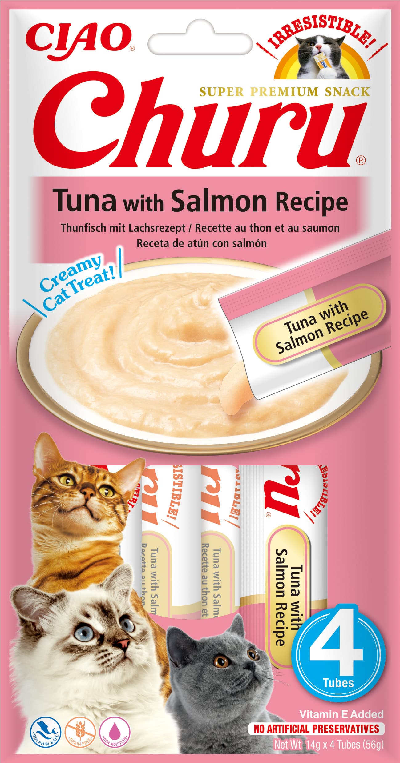 Cat Cremy Tuna with Salmon 4x14g