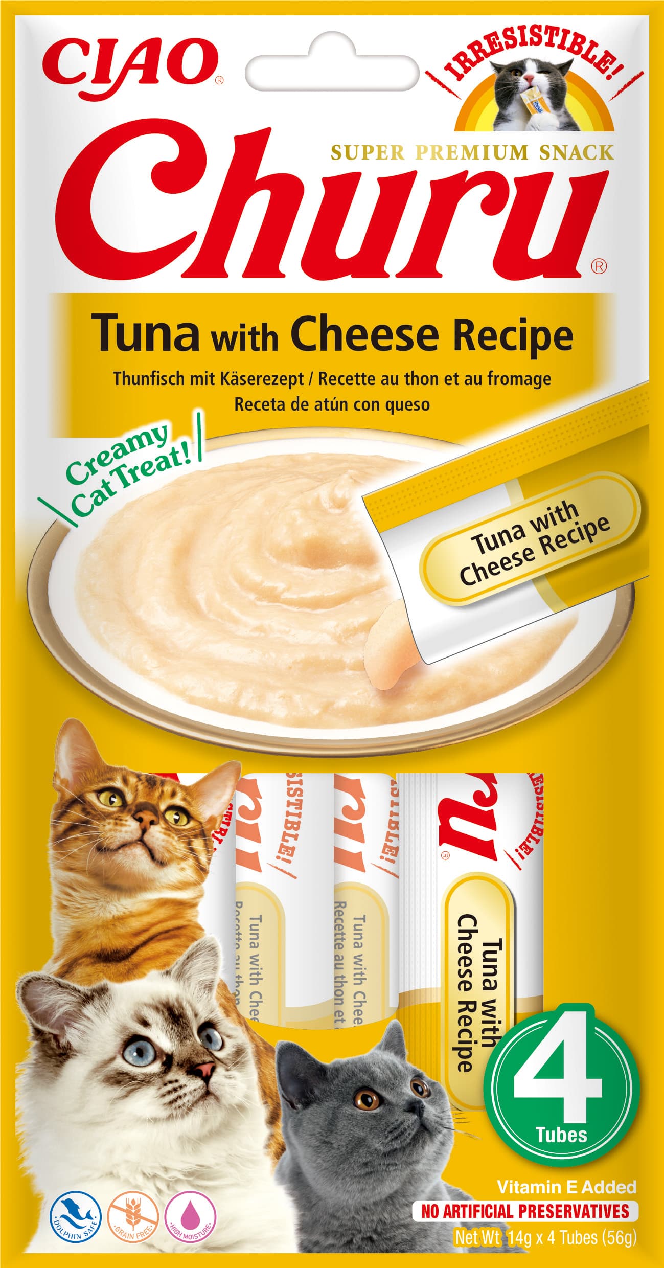 Cat Cremy Tuna with Cheese 4x14g