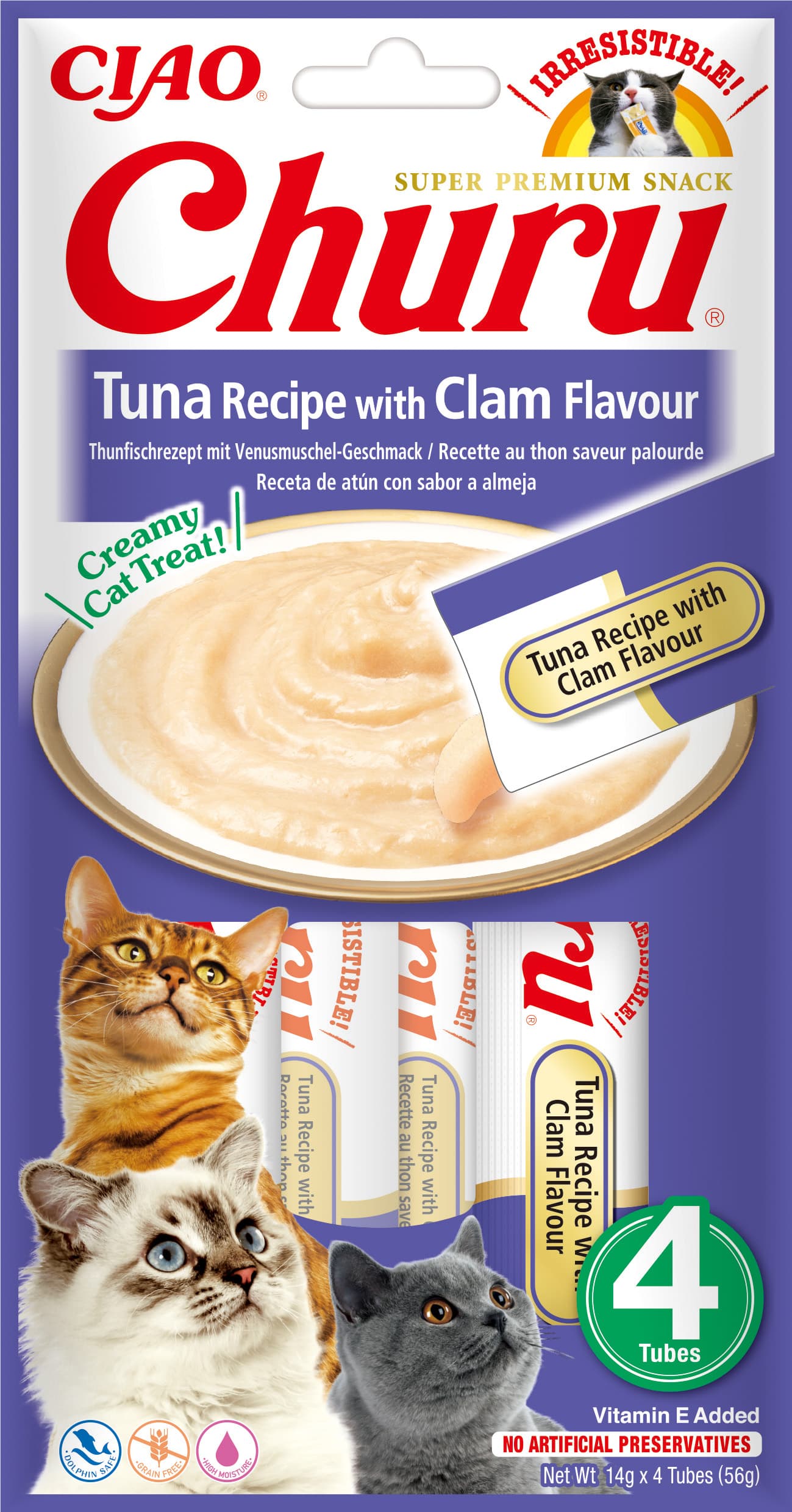 Cat Cremy Tuna with Clam Flavour 4x14g