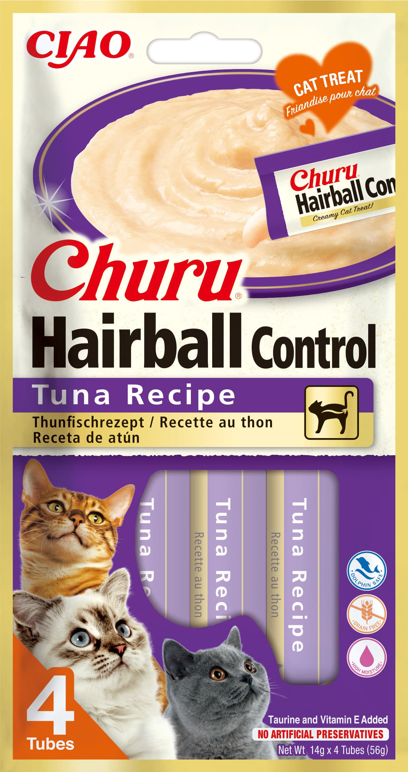 Cat Hairball Control Tuna 4x14g