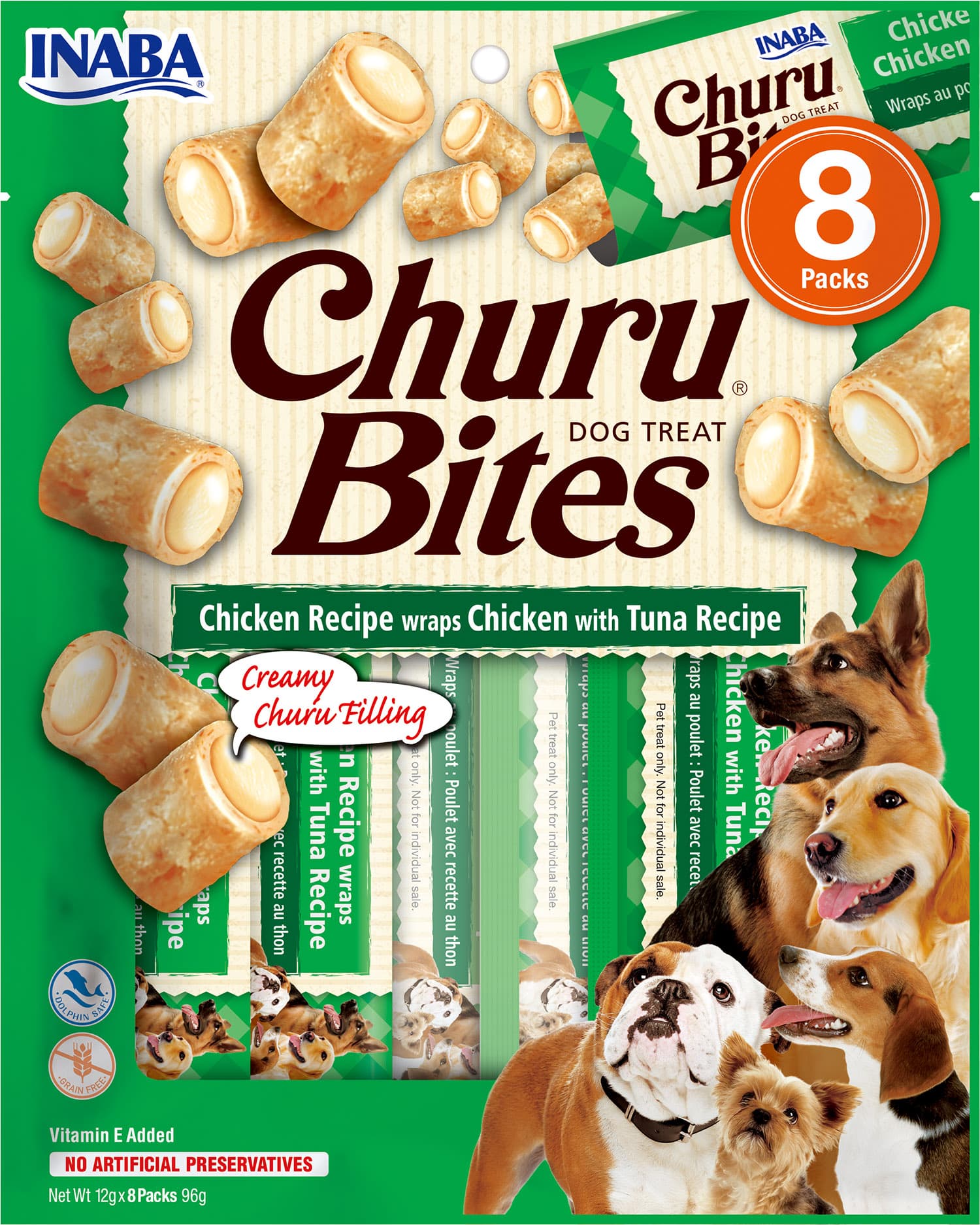 Dog Bites Chicken wraps with Tuna 8x12g