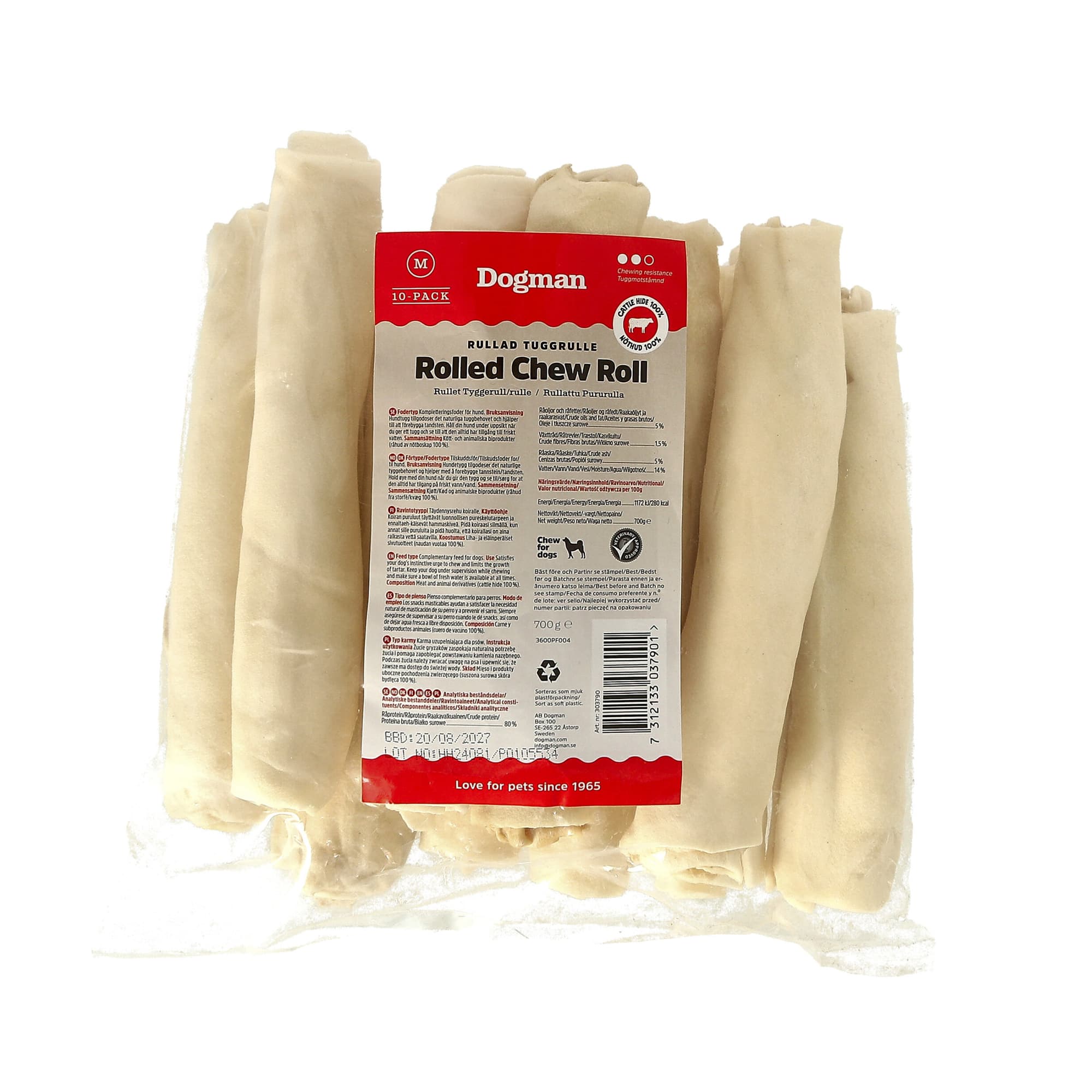 Pururulla rullattu 10kpl Valkoinen 20cm