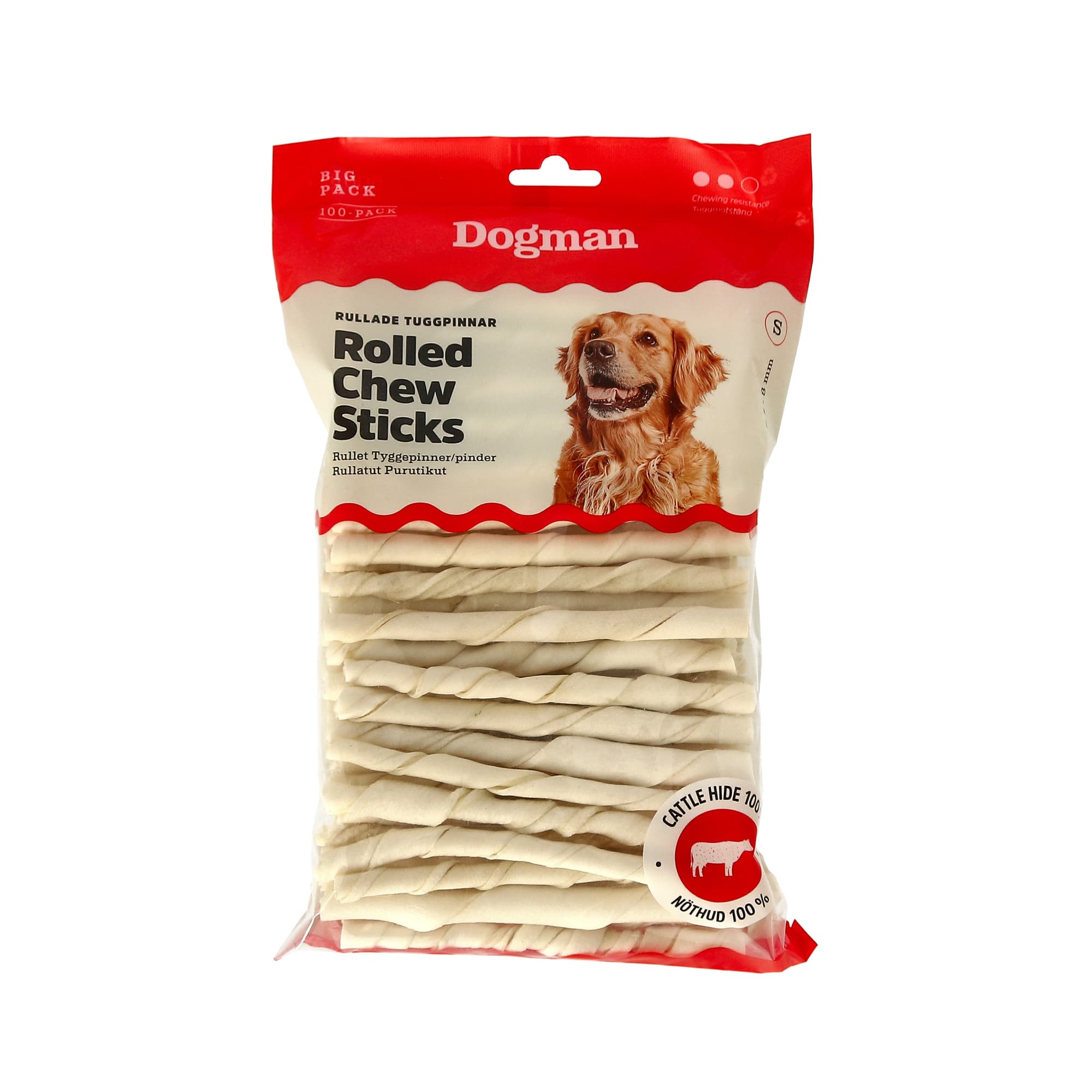 Purutikut rullatut 100kpl Valkoinen 12,5cm