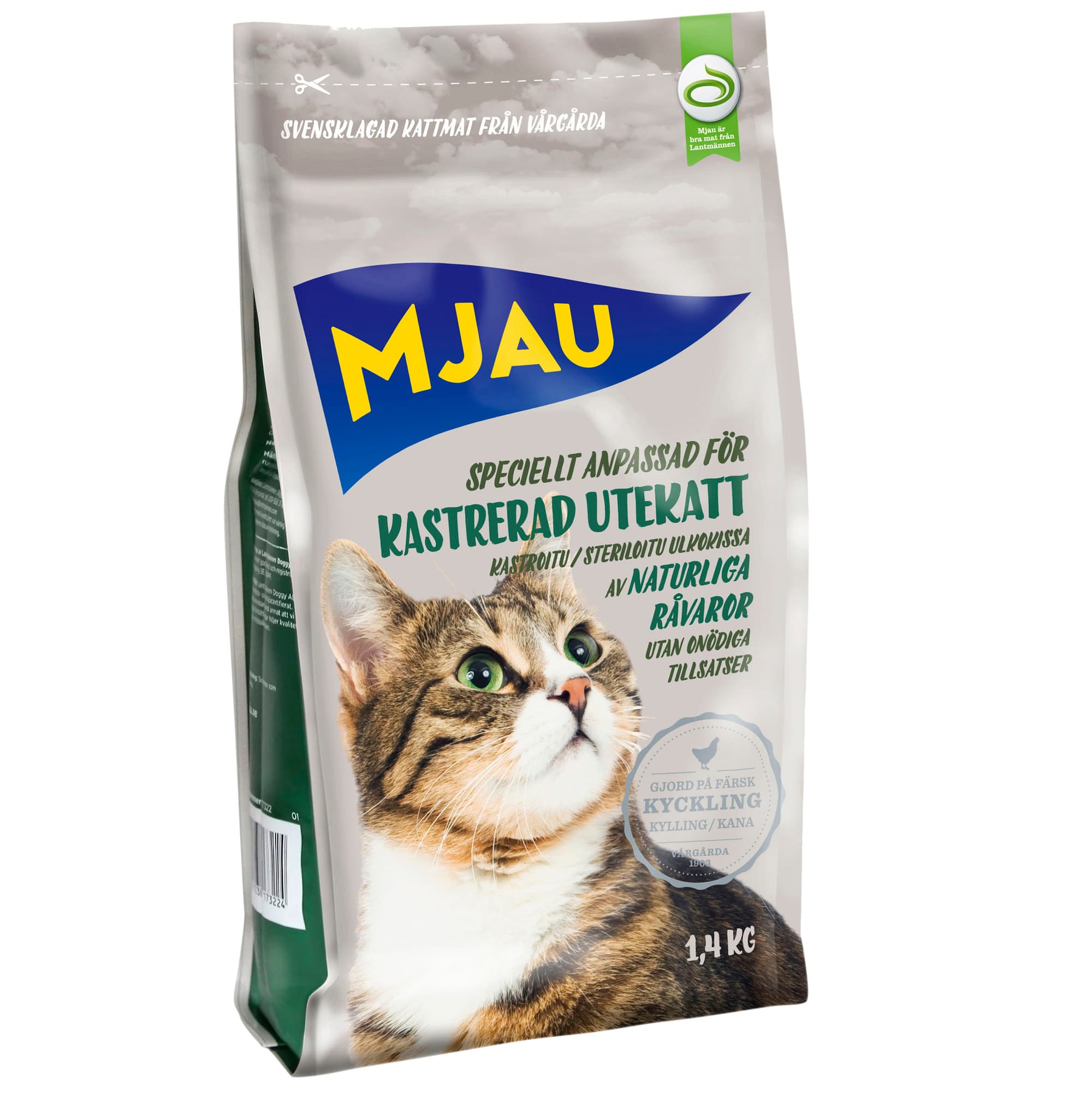 Kuivaruoka leikatulle ulkokissalle