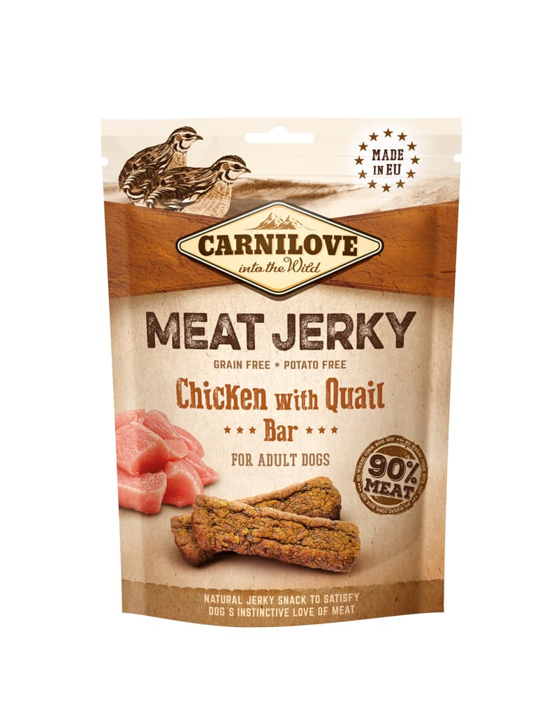 Meat Jerky Chicken & Quail koiranherkku 100g