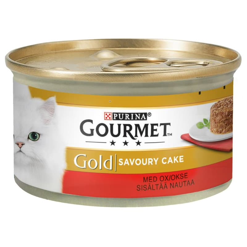 Gold Savoury Cake märkäruoka kissalle nauta 85g